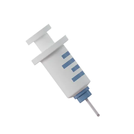 Healthcare Essential 3 D Rendered Syringe For Medical Vaccination 3D Icon