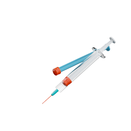 Syringe And Needle 3D Illustration