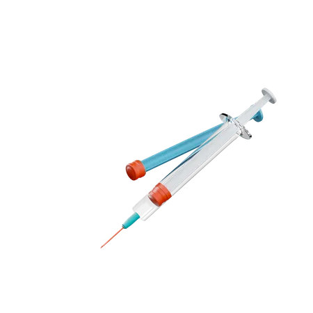 Syringe And Needle  3D Illustration