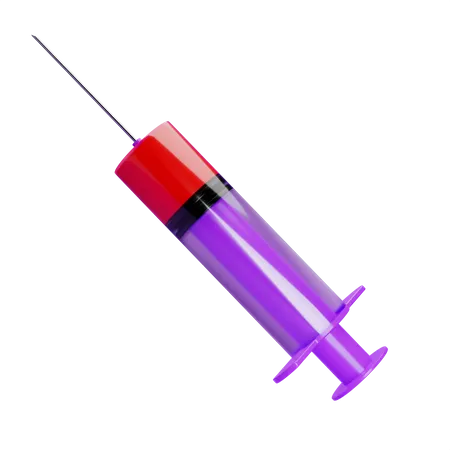 Syringe With Blood  3D Icon