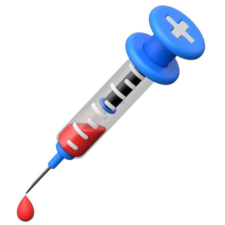 Syringe  with Blood  3D Icon