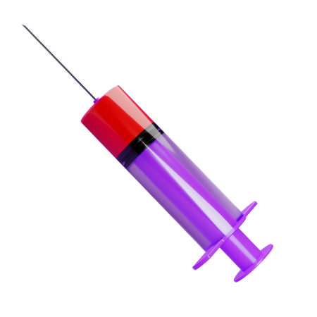 Syringe With Blood 3D Icon