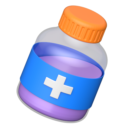 Syrup Bottle  3D Icon