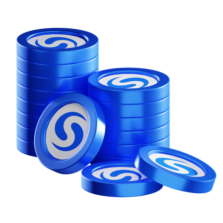 Sys Coin Stacks  3D Icon