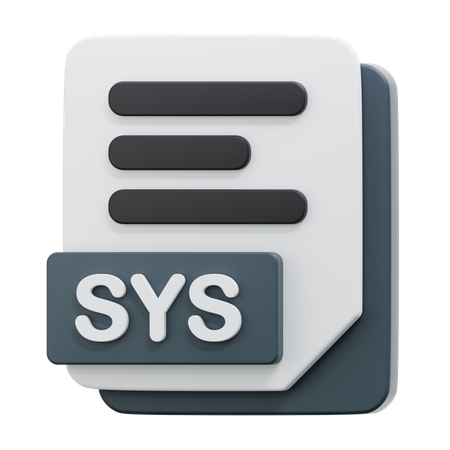 SYS FILE  3D Icon