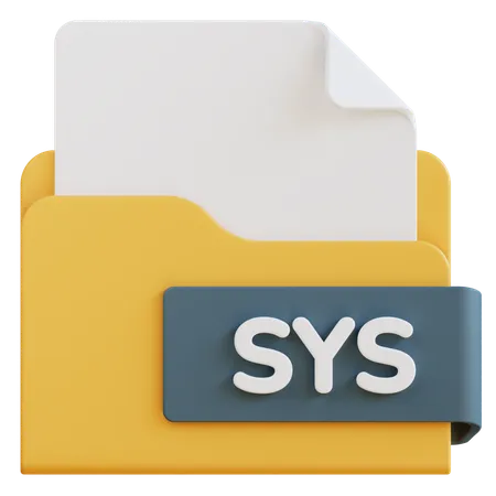 Sys File  3D Icon