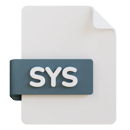 Sys File  3D Icon