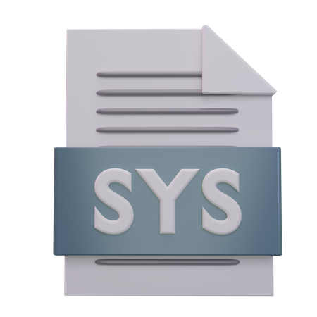 Sys File  3D Icon