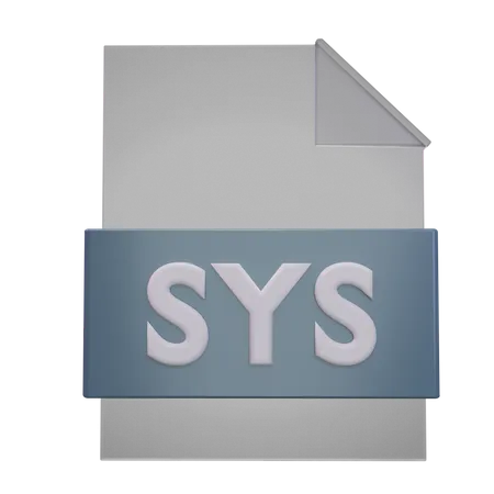 Sys File  3D Icon