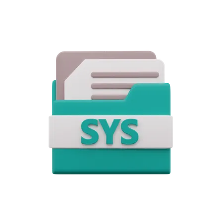 Sys File  3D Icon