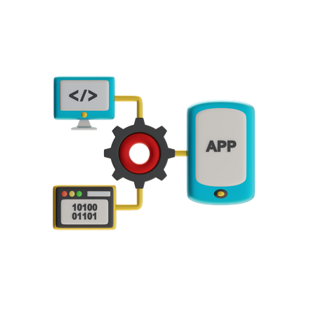 시스템 구성 흐름  3D Icon