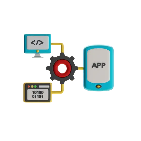 시스템 구성 흐름  3D Icon