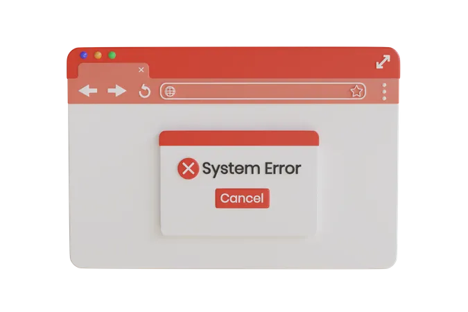 System Error 3D Illustration