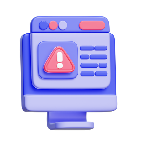 시스템 오류 경고  3D Icon