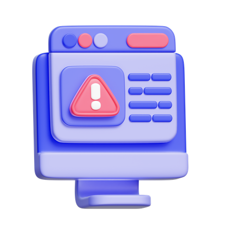 System Error Alert  3D Icon