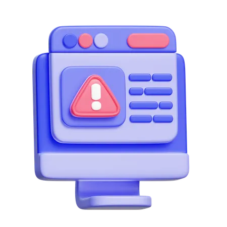 System Error Alert  3D Icon