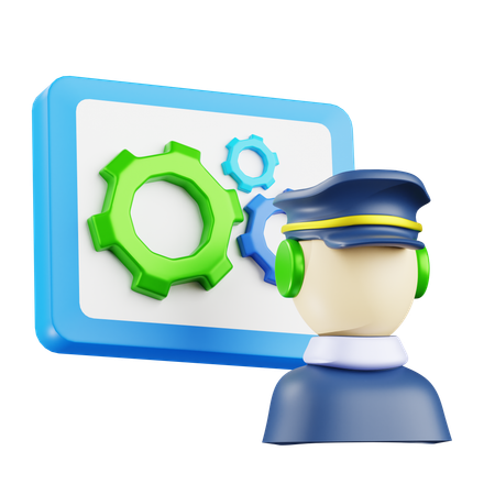 System gesichert  3D Icon