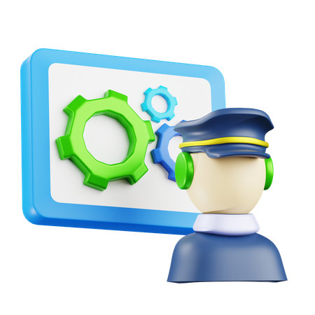 System gesichert  3D Icon