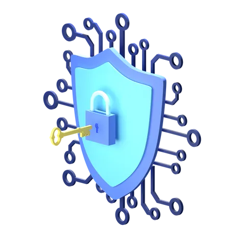 System Security  3D Illustration