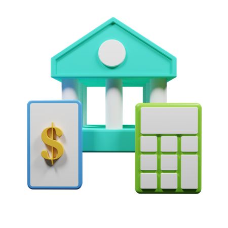 Système bancaire en ligne  3D Icon