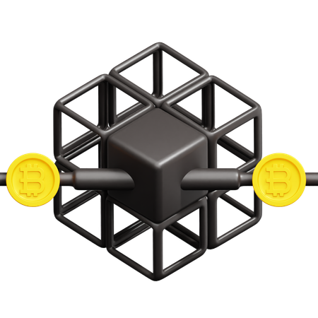 Système de blockchain  3D Icon