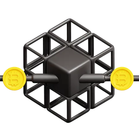 Système de blockchain  3D Icon