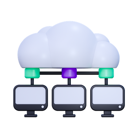 Système cloud  3D Icon