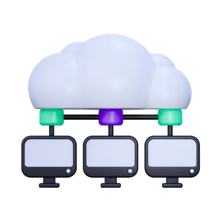 Système cloud  3D Icon