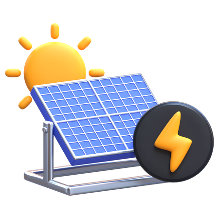 Système de panneaux solaires  3D Icon