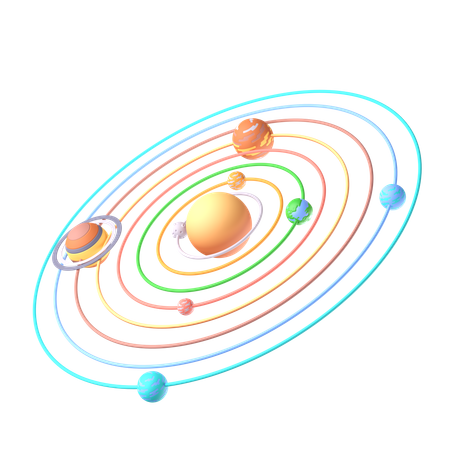 Système solaire  3D Icon
