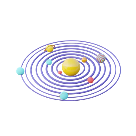 Système solaire  3D Illustration