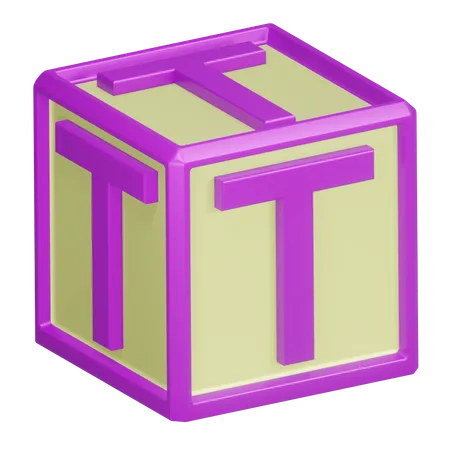 Letra del alfabeto t  3D Icon