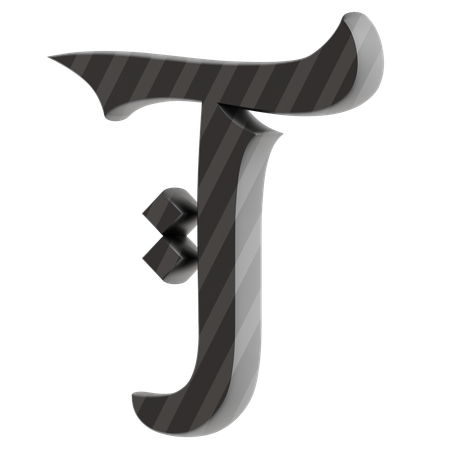 T Alphabet  3D Icon