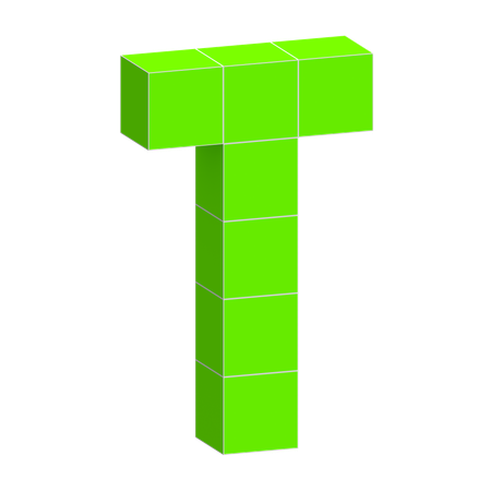 T Alphabet  3D Icon