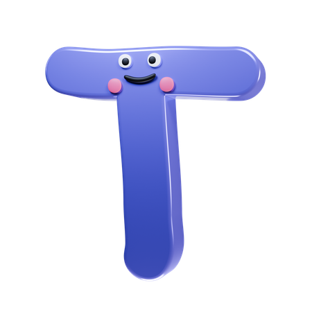 T Alphabet  3D Icon