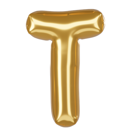 T Alphabet  3D Icon