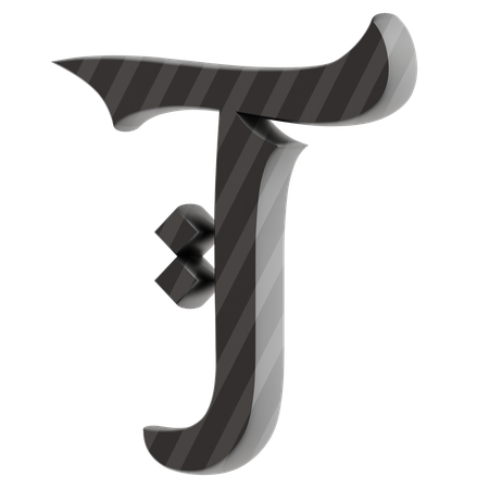 T Alphabet  3D Icon