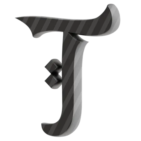 T Alphabet  3D Icon