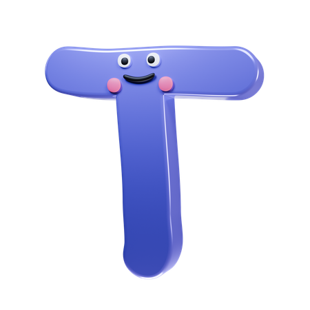 T alphabet  3D Icon