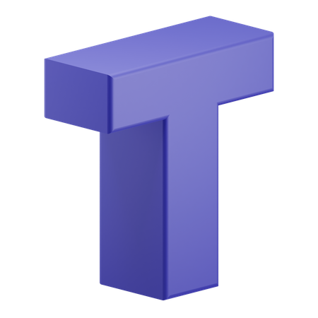 T Alphabet  3D Icon