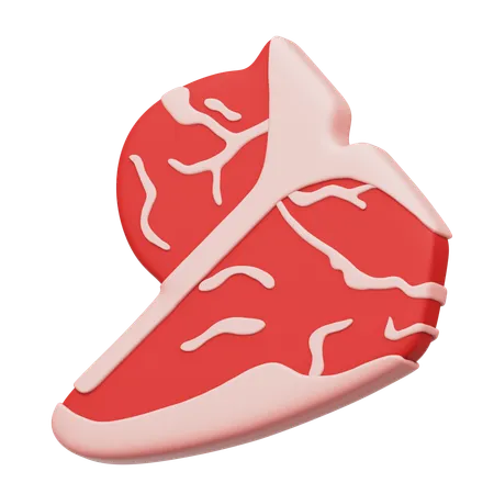 Sizzle With Flavor 3 D Meat Icon 3D Icon