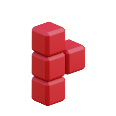 T-förmiger Tetris-Block1  3D Icon