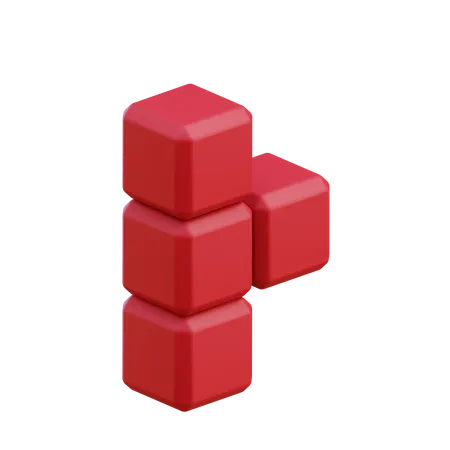 T-förmiger Tetris-Block1  3D Icon