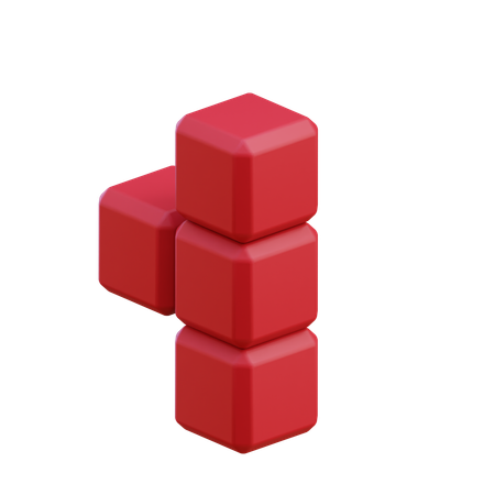 T-förmiger Tetris-Block2  3D Icon