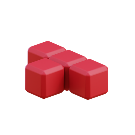 T-förmiger Tetris-Block4  3D Icon