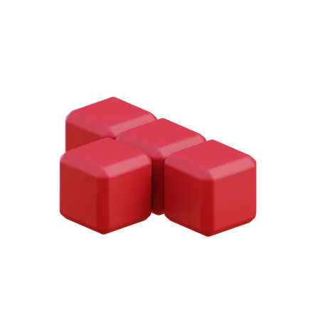 T-förmiger Tetris-Block4  3D Icon