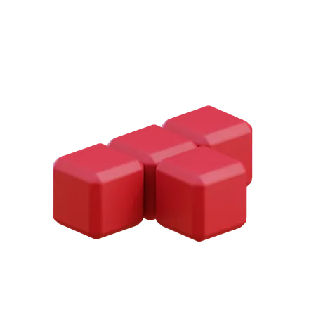 T-förmiger Tetris-Block5  3D Icon