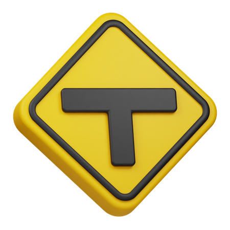 T Intersection  3D Icon