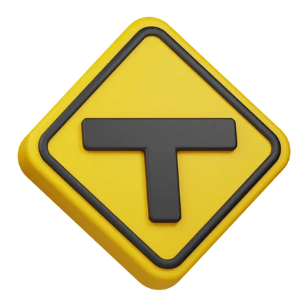 T Intersection  3D Icon