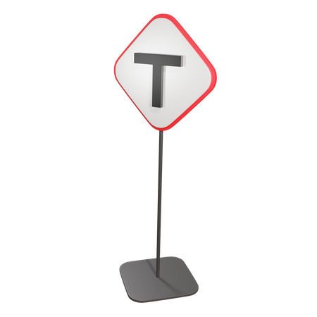 T Intersection  3D Icon